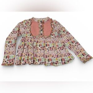 Matilda Jane Floral Peplum Top | Ruffle Button Front | Girls 2